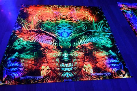 Spiritual Tapestry Trimuti Blacklight Trippy Tapestry Large Etsy