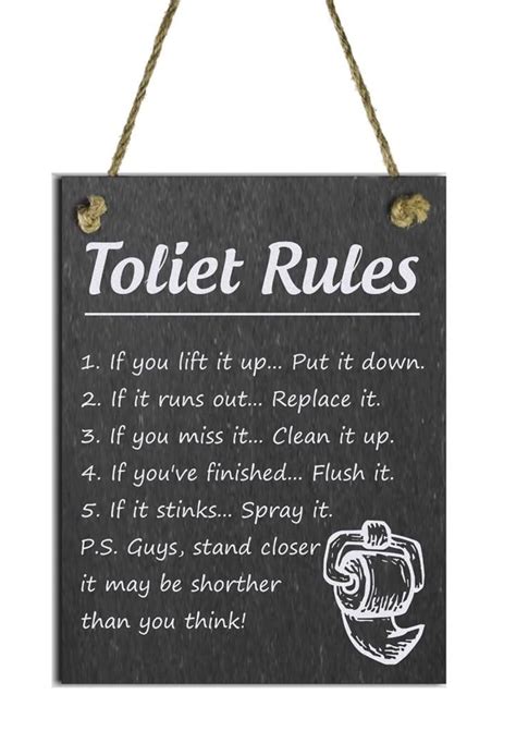 Print them from the comfort of your own home. Funny+Toilet+Rules+Signs | Toilet signage, Funny bathroom ...