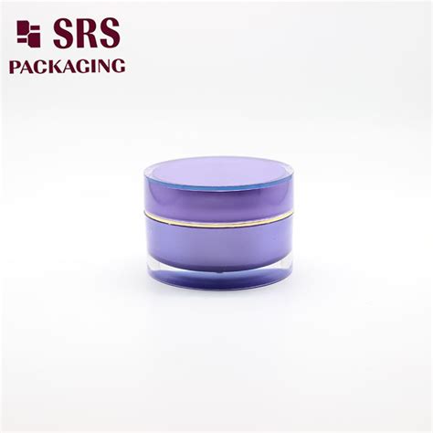 J021 Cosmetic Double Wall Purple 15g 30g 50g Cream Container Jar Srs Packaging