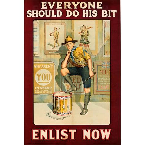 Original 1915 Wwi Recruitment Poster At The Front Every Fit Briton