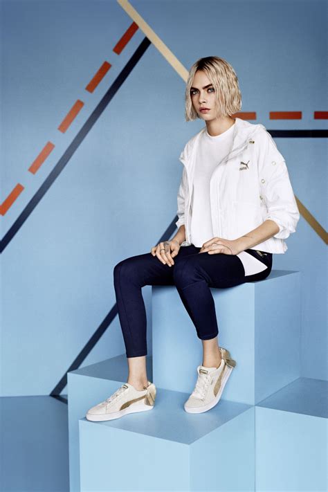 Cara Delevingne For Puma Suede Bow Varsity Trainer Campaign 2018