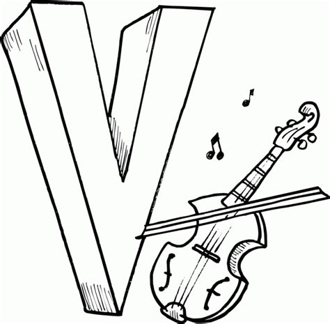 Letter V Coloring Pages Coloring Home