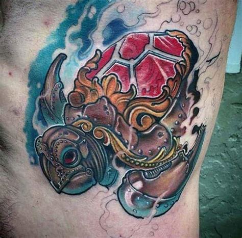 It has wonderful symbolism and meaning, making it… 100 Turtle Tattoos For Men - Hard Shell Design Ideas