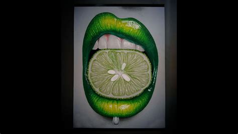 You'll see how easy it is at the end of our lesson. DRAWING LIPS - 3D | How to Draw Green Glossy Lips | Time ...