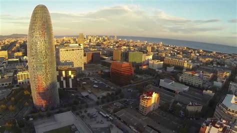 Drone Barcelona Skyline Distrito Youtube