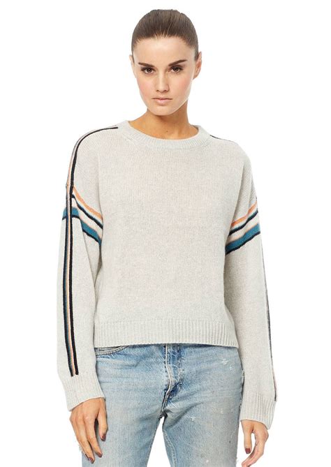 360 Sweater Teagan Cashmere Sweater Heather Grey Multi