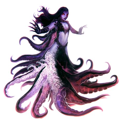 Female Cecaelia Witch Pathfinder Pfrpg Dnd D D Th Ed D Fantasy Fantasy Creatures