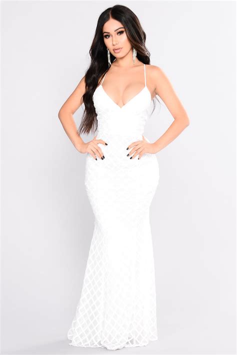 Midnight Caller Maxi Dress White Fashion Nova Dresses Fashion Nova