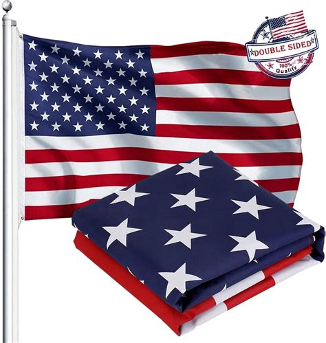 American Flag Us Flag 3x5 Ft Double Sides Upgrade 3 Ply Longest