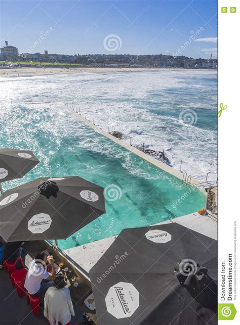 Cafe And Outdoor Swimming Pool At Bondi Beach Sydney Editorial