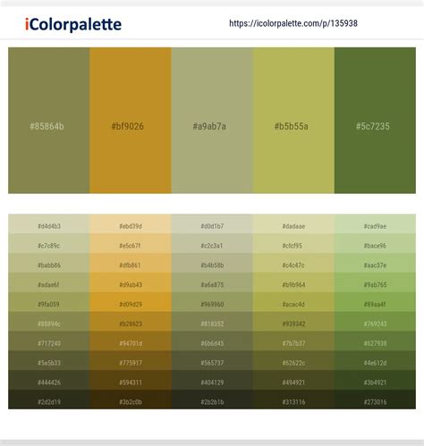 13 Latest Color Schemes With Shadow And Olive Green Color Tone