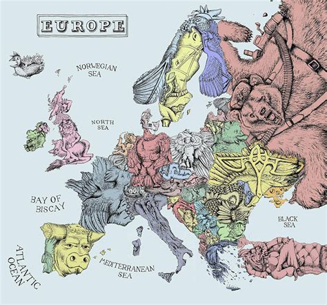 Illustrated Europe Map Sven Shaw Illustration And Hand Lettering