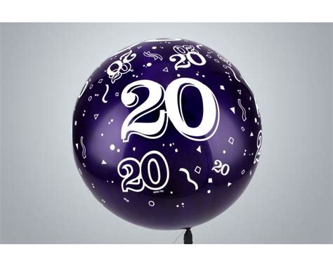 Jahreszahl 20 Riesenballon 75cm Premium Violett Ballon Box Ag