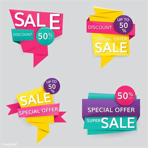Download Free Vector Of Shop Sale And Promotion Advertisement Badges