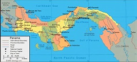 Panama Map and Satellite Image
