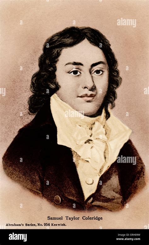 Samuel Taylor Coleridge Engraving English Poet 1772 1834 Stock Photo