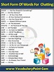 1000+ Short Form of Words for Texting (Chatting Abbreviations ...