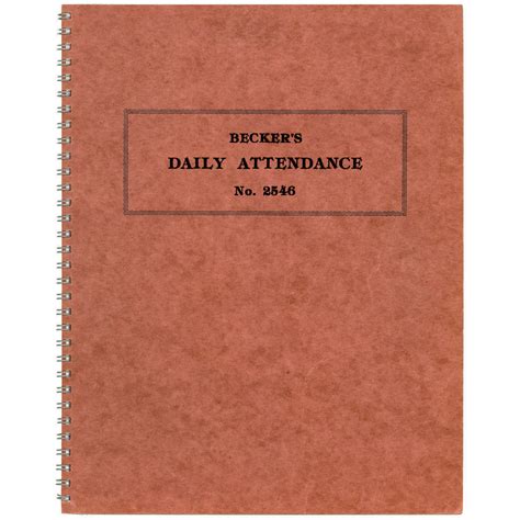 Beckers Daily Attendance Book Teacher Attendance Book Beckers