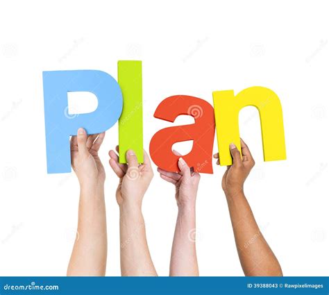 Human Hand Holding The Word Plan Stock Image Image Of Mixed