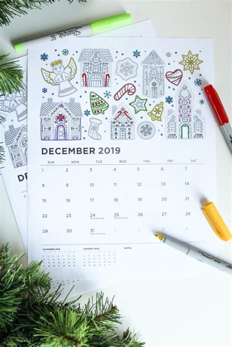 Please follow this link to find 25 ideas for using education world monthly coloring calendars. Printable December 2019 Calendar: Coloring Pages! - Let's ...