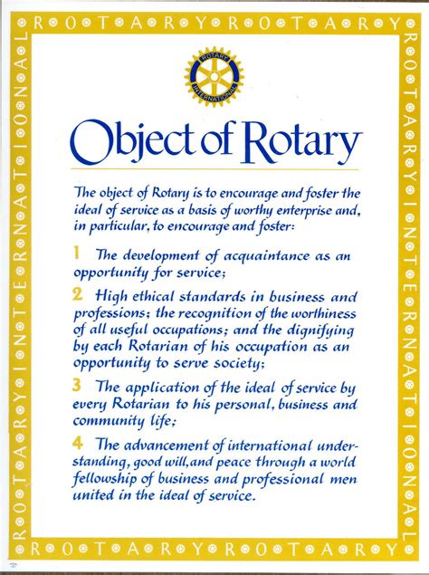 The Object Of Rotary Rotary Club Of Gros Isletst Lucia