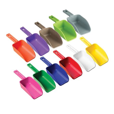 Remco 6300 16 Oz Color Coded Mini Hand Scoops 5 Pack