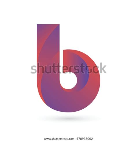 3d Initial Letter B Logo Typography Stock Vector Royalty Free