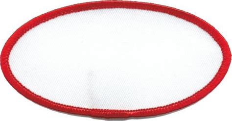 Oval Blank Patch 2 X 4 White Patch Wred Embroidery Blanks White