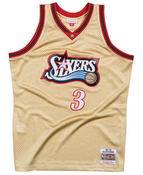 Mitchell And Ness Allen Iverson Philadelphia 76ers Gold Collection