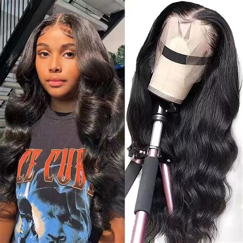 meiking 30 inch body wave lace front wigs human hair pre plucked 13x4 body wave