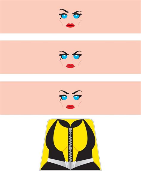 The Watchmen Silk Spectre Head And Torso Decal Lego Minifigure Lego Decals Lego Stickers