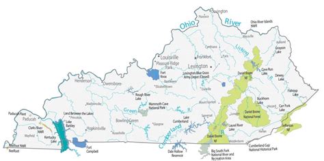 Map Of Kentucky Cities And Roads Gis Geography