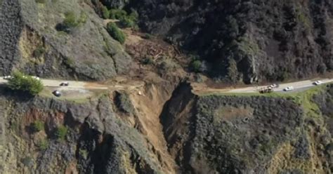 California Highway 1 Portion Collapses Due To Heavy Rain Snow Disrupts