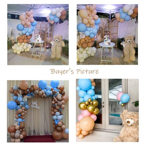 Buy DIY Blue Brown Baby Shower Balloons 146pcs Blue Coffee Brown Nude