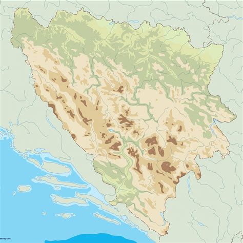 Bosnia Herzegovina Vector EPS Maps For Adobe Illustrator As Vector Eps Maps
