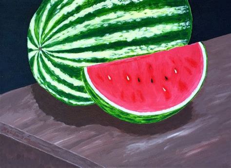 Watermelon Painting Still Life Original Painting Acrylic Painting
