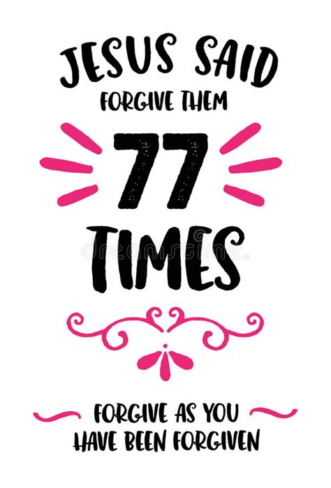 Jesus Said Forgive Them 77 Times Stock Vector Illustration Of