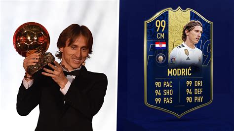 Best Fut Card Of All Time Fifa 19 Team Of The Year Luka Modric Has The