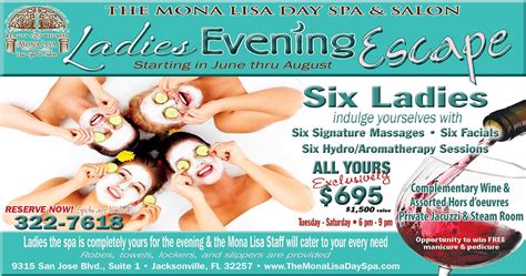 the mona lisa day spa day spa in jacksonville day spa mandarin 40th birthday wishes spa day