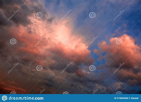 Abstract Nature Background Dramatic And Moody Pink Purple And Blue