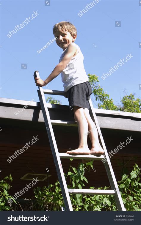 Kid Climbing Ladder Stock Photo 695460 Shutterstock