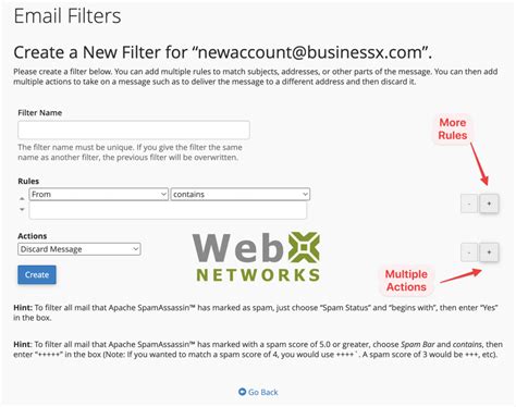 Email Filtering In Cpanel Web Hosting Webx Networks