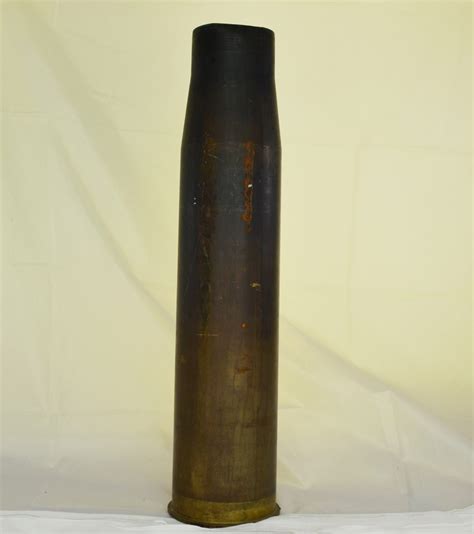 British Inch Naval Artillery Brass Shell Case Sally Antiques