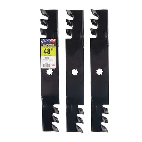 Maxpower 3 Blade Set Of 3 N 1 Commercial Mulching Blades For Many 48 In