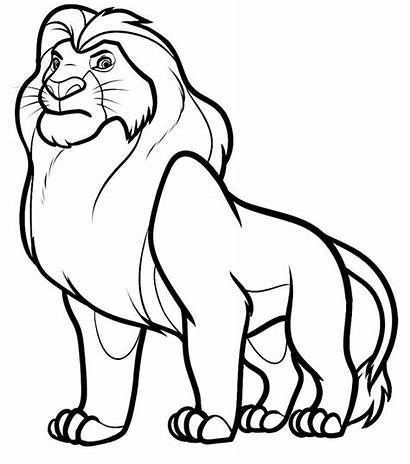 Lion Coloring Pages Printable King African Getcoloringpages