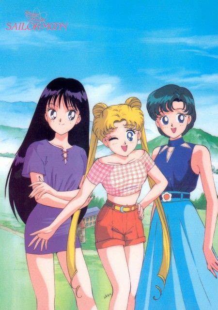 Rei Hino Usagi Tsukino And Ami Mizuno Sailor Moon Sailor Moon Manga Sailor Moon Art Sailor