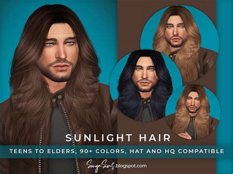 Sonyasimsccs Sonyasims Sunlight Hair Males Patreon Early Release