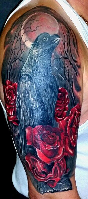 Raven And Roses Raven Tattoo Tattoos And Piercings Cool Tattoos