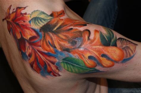 62 Attractive Leaves Tattoos For Shoulder