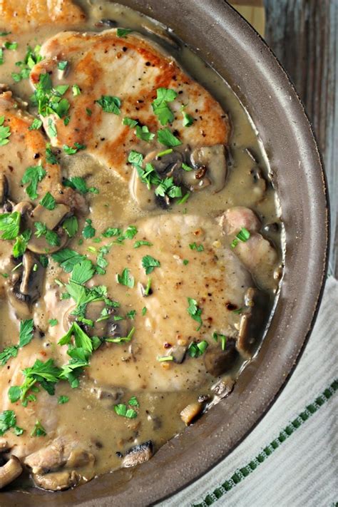 Wrap your center cut pork chops with bacon and fix into place. Mushroom Pork Chops | Renee's Kitchen Adventures